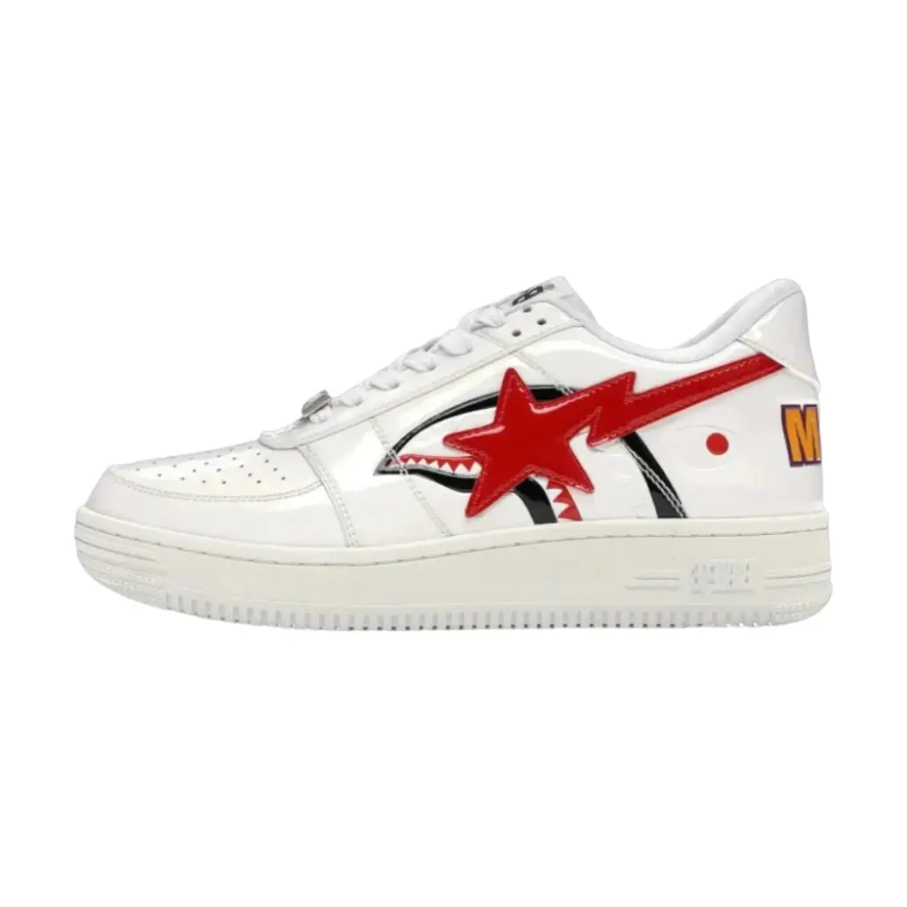 A Bathing Ape Bapesta Low 'White Shark Face'