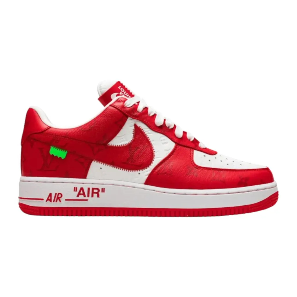 louis vuitton x nike air force 1 low red